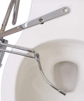 All Metal Bidet Attachment With Chromed Finish Easy Under Thirty Minute Install Adjustable Seven Hole Spray Head One Hand Joystick Control For Hot And Cold Water Mixer 2015 Upgrade For DIY Homeowners installed on toilet