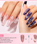 Cat Eye Gel Nail Polish Set HEMA Free Cruelty Free Vegan Soak Off UV LED Gel Manicure Kit for DIY Nail Art 6 Colors 10ml Bottles