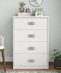 White dresser with Two Pack Hidden Drawer Ring Pull Handles Set Premium Zinc Alloy With Mounting Screws Flush Mount