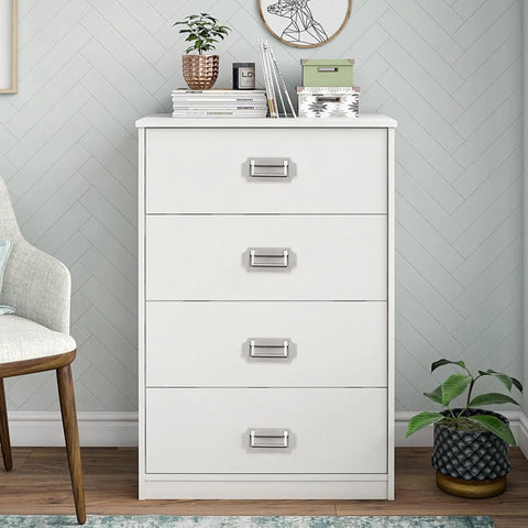 White dresser with Two Pack Hidden Drawer Ring Pull Handles Set Premium Zinc Alloy With Mounting Screws Flush Mount