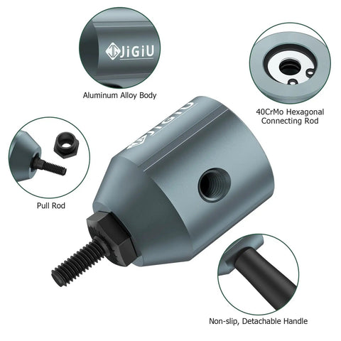 Transform Your Drills Into A Clutch Rivet Nut Tool With This Heavy Duty Cordless Adapter Kit, aluminum alloy body and pull rod.