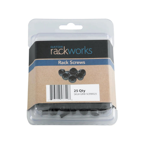 Standard Size Rack Screws 25 Pack Built Tough For Rack Rails And Gear Mounting, 10 32 Thread, Heavy Duty Steel Construction