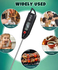 Widely used Six Pack Waterproof Digital Food Thermometers with Long Probes for tea, milk, ice cream, coffee, cooked food.