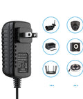 12V 2A Power Adapter For LED Strips And Small Electronics AC To DC Wall Plug With 2.1mm By 5.5mm Connector 8 Foot Cord