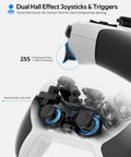 Wireless Gaming Controller With Broad Device Support For PC Switch iOS Android PS3 PS4 Steam Mac featuring dual hall effect joysticks.
