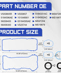3.6L Valve Cover Gasket Seal And Intake Manifold Gasket Kit For 2011-2022 Chrysler 200 300 Town And Country size chart and part numbers