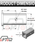 Diagram of 2-1/2 To 2 Inch Hitch Reducer Sleeve With 5/8 Inch Pin And Clip Included Carbon Steel Trailer Receiver Adapter dimensions
