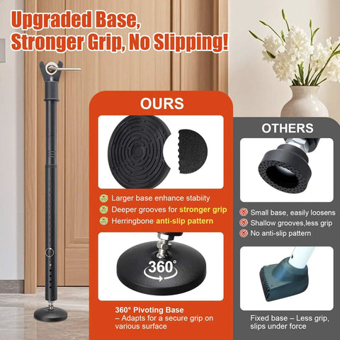 Beefed Up Heavy Duty Door Security Bar With Upgraded Anti Slip Base 28 To 52 Inches Adjustable Barricade Jammer comparison chart