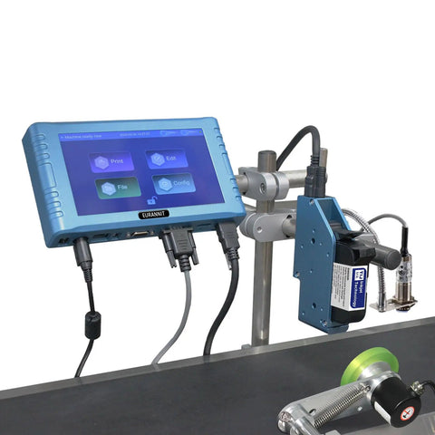 Real Time Encoder For 260E Automatic Inkjet Coding Machine On Production Line High Precision Alignment And Variable Speed Control.
