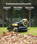 Robotic Lawn Mower Pro With Blower And Snow Blower Modular System for large yards, blowing leaves with 2000W power and 190 MPH air velocity