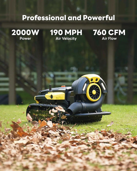 Powered All Season Robot Lawn Mower And Blower With Modular Design Auto Recharge AI Multi Zone Mapping and RTK GPS Navigation