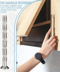 M4x45 Door Handle Screws 20 Pack Heavy Duty Phillips Drive Flat Countersunk Head Bolts being installed on kitchen cabinet.