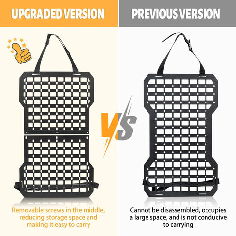 Built Tight Rigid Molle Panel For Trucks And Cars Lock Down Your Gear With This Kickass Tactical Seat Back Organizer Upgrade vs Previous version comparison.