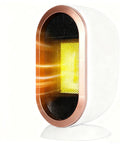 White 1200W PTC Ceramic Space Heater with fast heat, quiet operation, built-in fan, ideal for small spaces
