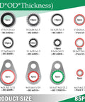 139 Piece AC O Ring Kit With 54 Rubber O Ring Assortment And 85 Compressor Gaskets In 12 Sizes For No Fuss DIY Friendly Tight Seal On Car AC Systems Durable Gasket Set For Automotive Service. 85pcs compressor gaskets, mixed sizes