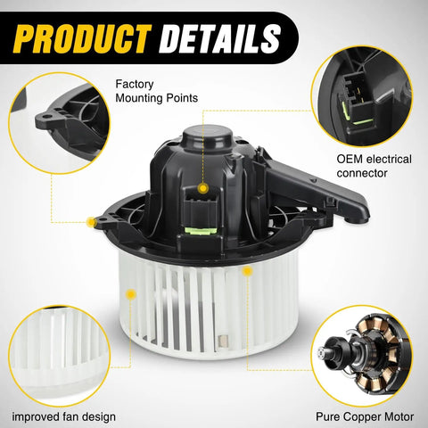 Ford And Lincoln HVAC Blower Motor With Fan Replacement For F 150 2009 2014 Expedition 2009 Through 2017 Navigator 2009 Through 2017