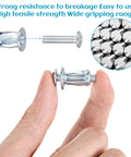 30 Piece M4 Hollow Wall Anchors Kit With Petal Nuts And Screws Expansion Door Anchors For Thin Walls Hollow Panels And Sheet Metal Includes Metal Screws Heavy Duty Cavity Fixing For Quick No Sweat Install, M4 anchor and screw close-up