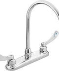 Pro Grade Commercial Kitchen Faucet With M DURA 2.2 GPM Flow, All Brass Build, Heavy Duty Ceramic Disc Cartridge, Chrome Finish