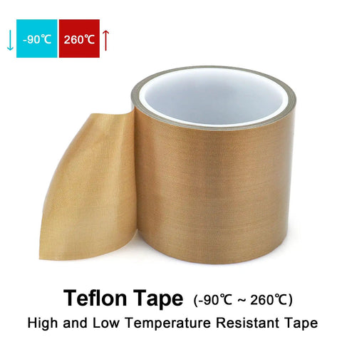 High Temperature PTFE Coated Glass Cloth Tape 3 Inch By 33 Feet 0 18mm For Vacuum Sealer Machines with temperature range display