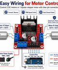 4 Pack Dual H Bridge DC Motor Driver Module For Arduino Uno R3 Mega 2560 Raspberry Pi And DIY Robots Drives Two DC Motors Or One Stepper, wiring diagram