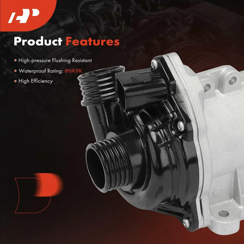 High Performance Heavy Duty Engine Electric Water Pump Plug And Play Replacement For Bmw N54 N55 Engines close-up showing high-efficiency design.