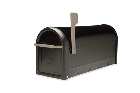 Chadwick Postmount Mailbox In Rubbed Bronze For Large Curbside Deliveries With Rugged Steel Reinforced Opening And Cast Aluminum Handle