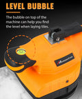 Ultra Lightweight Tile Vibration Tool With Suction Cup 2.3 Lb Workhorse with level bubble, 12,000 RPM vibration adjustment