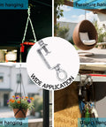 Collage of Beam, Furniture, Plant, and Object Hanging Uses of Beefed Up 304 Stainless Beam Clamps With M10 Ring Screw