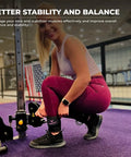 Premium Cable Machine Ankle Straps for Glute Kickbacks and Hip Abductions Featuring Hella Padded Cushioning in use on cable machine.