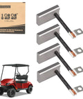 Heavy Duty Replacement Carbon Brush Kit For Golf Cart And Utility Vehicle Starter Generators Compatible With Yamaha Ezgo Club Car. Four carbon brushes with mounting terminals.