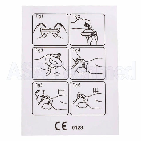 Instructions for using Pocket CPR Mask Kit For Adults And Kids With One Way Valve, Hard Case Resuscitation Kit With Wrist Strap.