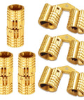 Hidden Brass Hinges Set, 6 Pcs, 8 Mm, 180 Degree Opening, Invisible Furniture Hinges For DIY Jewelry Boxes and Storage Boxes