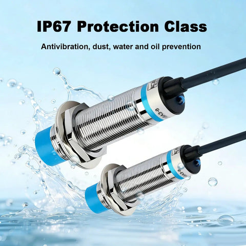 M18 Shielded Capacitive Proximity Sensor Switch With Normally Open Output LED Indicator And AC Type Two Wiring For Ultra Versatile Detection Of Metals Nonmetals Plastic Water Liquid Levels And Powder Height Plug And Play Easy Install, IP67 waterproof