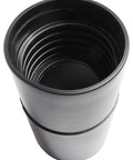 Black Vacuum Adapter 1.50 Inch Threaded To 2 Inch Female Hose Slip End for converting 1.50 Inch hoses to 2 Inch vacuum attachments.
