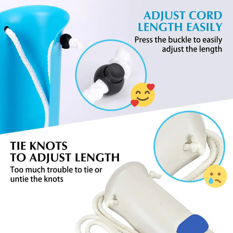 Wide 3.93 Inch Sock Aid With Foam Handles For Easy On Off Regular Socks Dress Socks Athletic Socks And Calf Socks Senior Friendly Grab And Go Sock Helper For Elderly People Blue, adjustable cord close-up