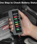 12V Car Battery And Alternator Tester With Automotive Load Indicator For Quick Battery Health Check And Auto Electrical System Diagnostic Portable Handheld Battery Health Meter For DIY Mechanics And Car Enthusiasts, handheld in engine bay