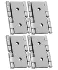 Built Tough Iron Double Swing Door Hinges With Spring Loaded Mechanism For High Traffic And Everyday Use 4 pack durable silver finish