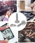 Real Deal Heavy Duty Stainless Steel Locking Plungers Double Quick Release Pull Ring Spring Pins Featuring Knurled Grip Handles for tool alignment.