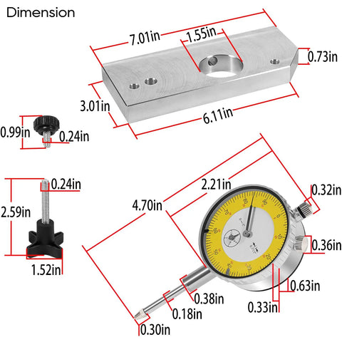 Crank Shaft Runout Measuring Tool 9015 dimensions for Twin Cam and Evolution Big Twin Bikes with gear drive backlash dial indicator.