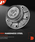 Two Pack Rear Wheel Bearing And Hub Assembly For Audi And Volkswagen Vehicles, Heavy Duty Quality, steel flange and bearing