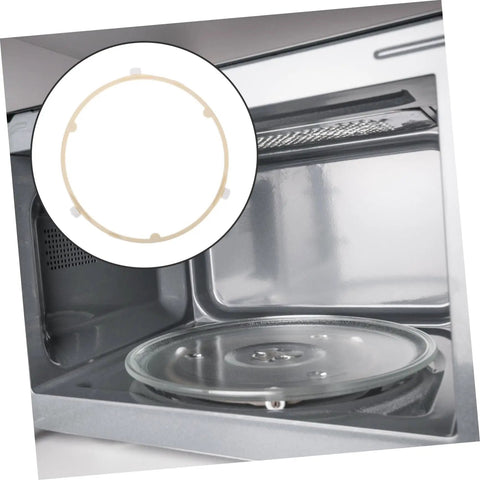 Top Shelf Microwave Turntable Replacement Ring With Glass Plate Support Roller Sturdy Plastic Rotating Tray Slides Right In For No Sweat Daily Meals And Quick Cleanup At Home