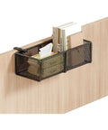 Cubicle Friendly Hanging Basket Organizer For Office Desk Essentials 1 Piece Space Saving Vertical Storage No Drilling Needed On Partition Edges