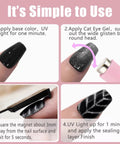 Step-by-step use of 11Pcs Cat Eye Nail Magnet Set 5 In 1 Multifunctional Magnetic Nail Tool Kit for nail art effects