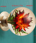 Swanky Resin Crystal Ball Cabinet Knobs Rad Furniture Pulls Durable Metal Wardrobe Handles smooth swap with floral design.