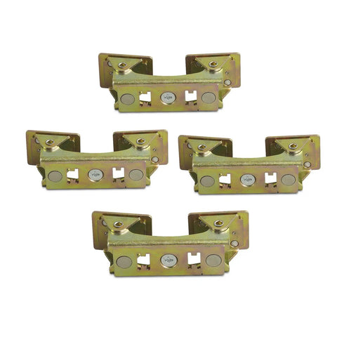 Heavy Duty Magnetic V Pads Kit Four And A Quarter Inch Alloy Steel Bronze Finish Each Pad Contains Eight Rare Earth Magnets