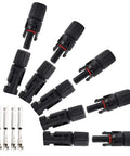 Waterproof Solar Panel Connector Kit 10 Pack 5 Pairs IP67 Male and Female PV Connectors For 10 To 12 AWG Cables 1000V 30A