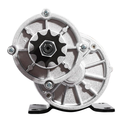 Heavy Duty Brushed DC Motor Gear Reduction Unit, 48V 600W 450 Rpm Electric Bike Conversion Kit showcasing metal housing and gear.