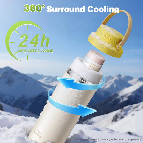 Grind Mode Ready Portable Breast Milk Cooler Pack Holds Two Twenty Two Ounce Thermal Containers Preserves Nutrients Up To Twenty Four Hours in snowy mountains.