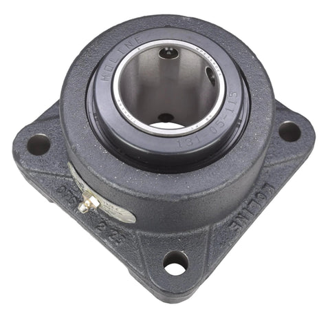 Heavy duty flange bearing 2 inch with gray iron housing and double taper roller for industrial use.