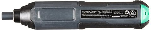 4V Cordless Rechargeable Stick Screwdriver With USB-C Charging, side view, showing ergonomic handle and charging port